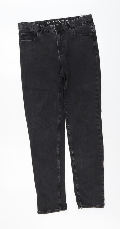 Womens UK Size 10 Marks and Spencer Regular Fit Straight Grey Jeans