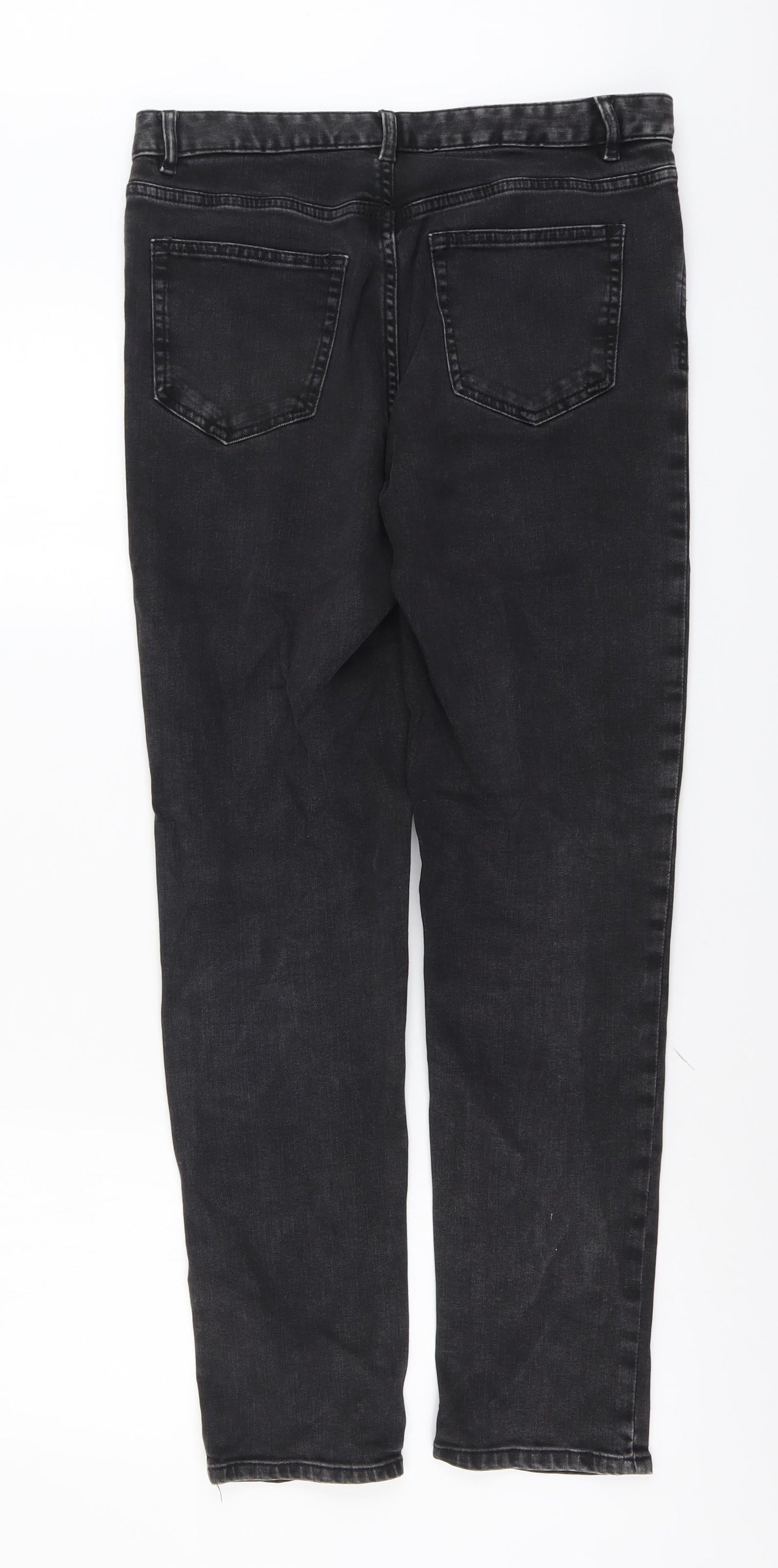 Womens UK Size 10 Marks and Spencer Regular Fit Straight Grey Jeans