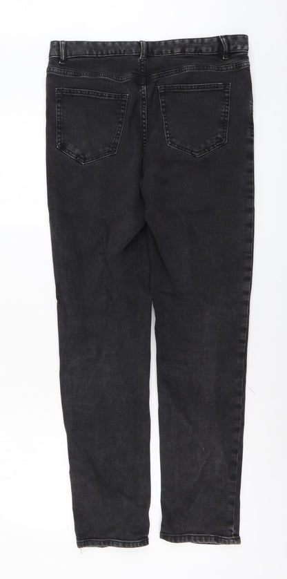 Womens UK Size 10 Marks and Spencer Regular Fit Straight Grey Jeans