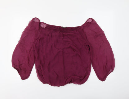 Womens UK Size M Phase Eight Purple Basic Blouse