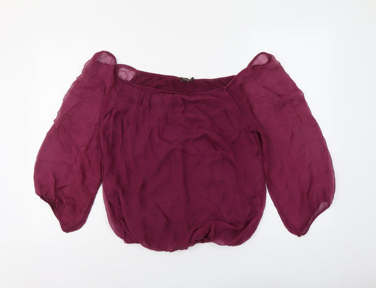 Womens UK Size M Phase Eight Purple Basic Blouse