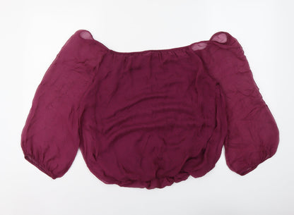 Womens UK Size M Phase Eight Purple Basic Blouse