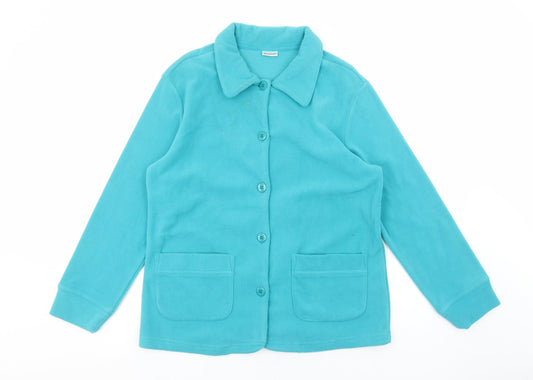 Damart Womens Blue Jacket Size 14 Button