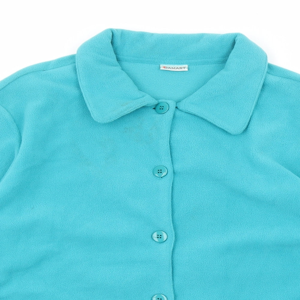 Damart Womens Blue Jacket Size 14 Button