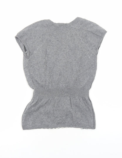 Womens UK Size 12 Marks and Spencer Grey Basic Blouse