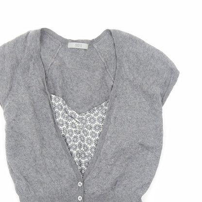 Womens UK Size 12 Marks and Spencer Grey Basic Blouse