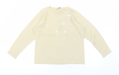 Womens UK Size M EWM Beige Pullover Jumper