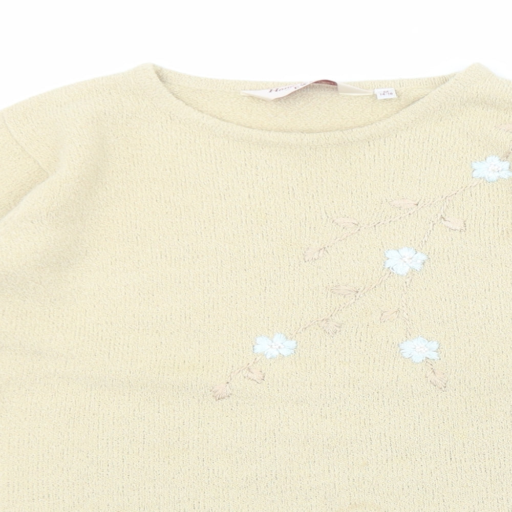 Womens UK Size M EWM Beige Pullover Jumper