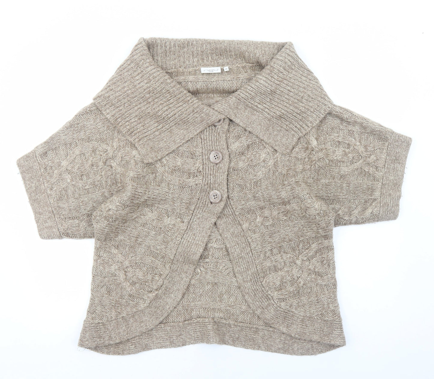 Womens UK Size 16 New Look Brown Cardigan Jumper