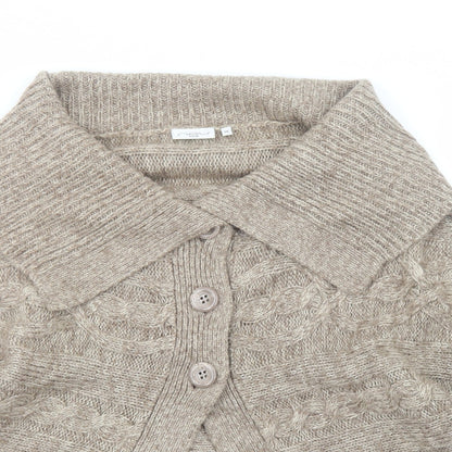 Womens UK Size 16 New Look Brown Cardigan Jumper