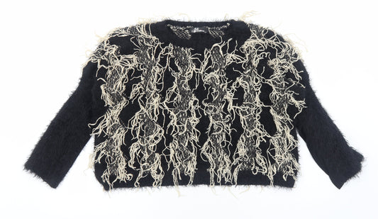 Womens UK Size S CC Fashion Black Pullover Jumper