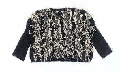 Womens UK Size S CC Fashion Black Pullover Jumper
