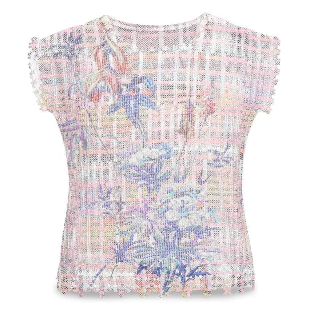 Womens UK Size 12 Chianti Multicoloured Basic Blouse