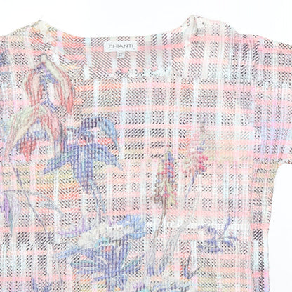 Womens UK Size 12 Chianti Multicoloured Basic Blouse