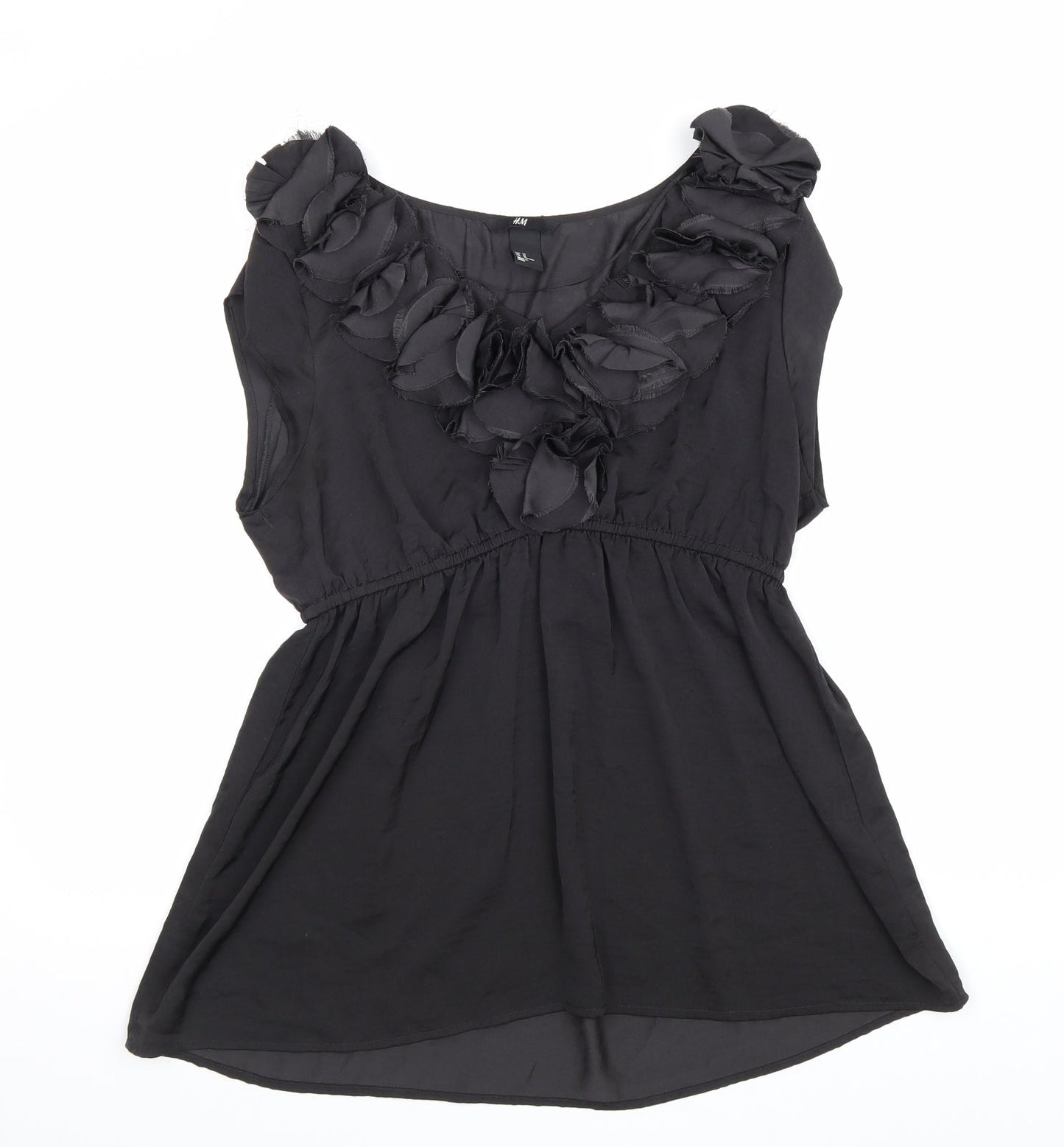 Womens UK Size 14 H&M Black Basic Tank