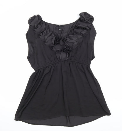 Womens UK Size 14 H&M Black Basic Tank