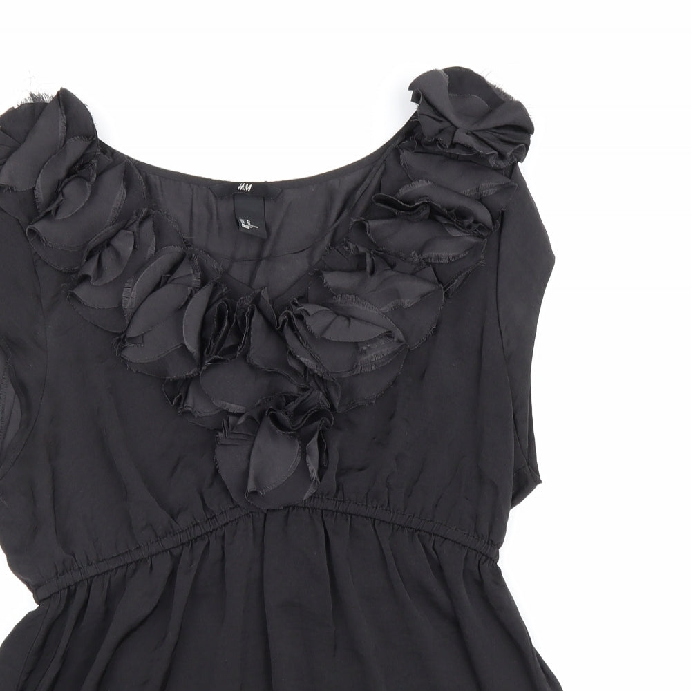 Womens UK Size 14 H&M Black Basic Tank