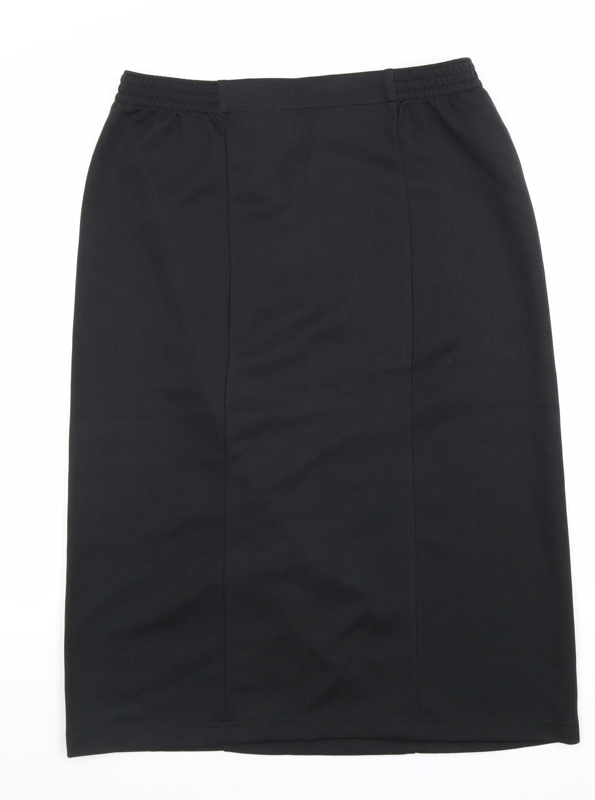 Damart Womens Black Polyester Straight & Pencil Skirt Size 41 in Hook & Loop