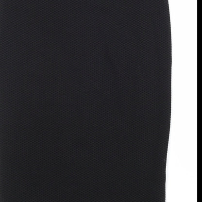 New Look Womens Black Polyester Straight & Pencil Skirt Size 8 Hook & Loop