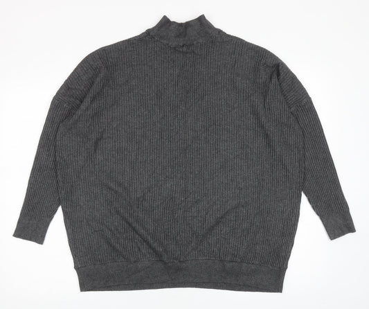 Womens UK Size 16 M&Co Grey Pullover Jumper
