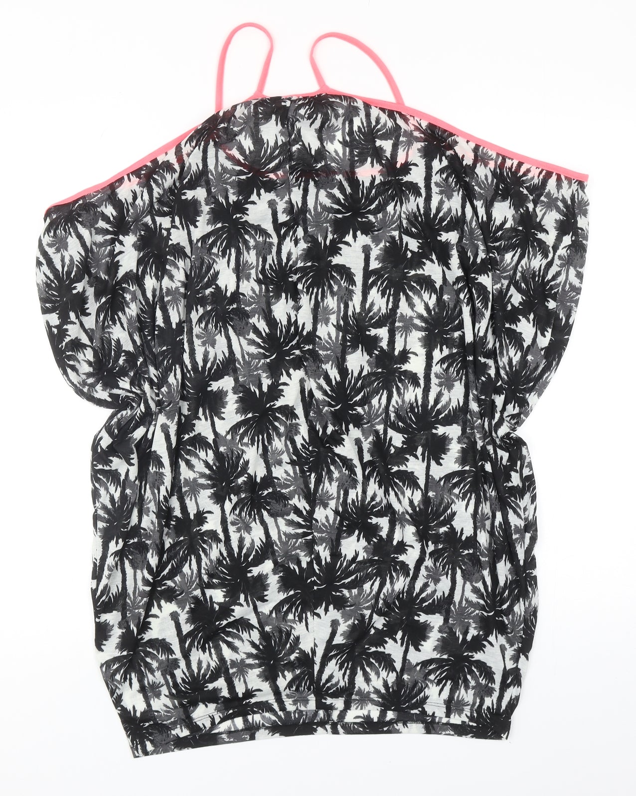 Debenhams Womens Black Geometric Polyester A-Line Size 8 Round Neck Pullover