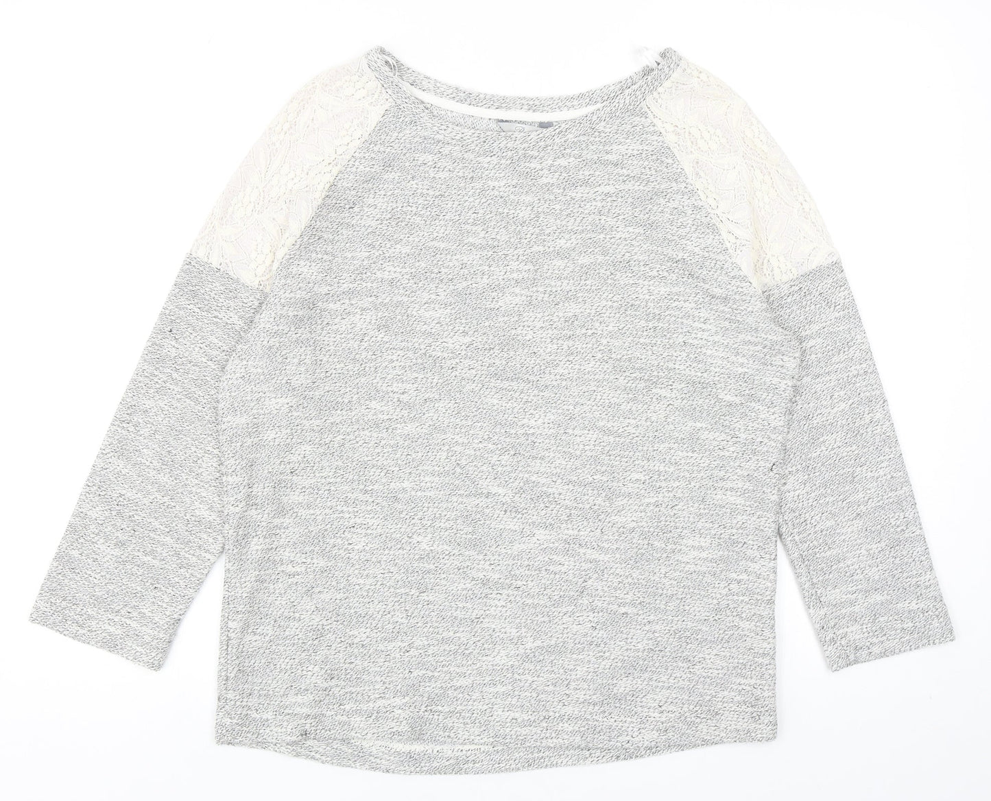 Womens UK Size 12 Peacocks Grey Pullover Jumper
