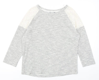Womens UK Size 12 Peacocks Grey Pullover Jumper