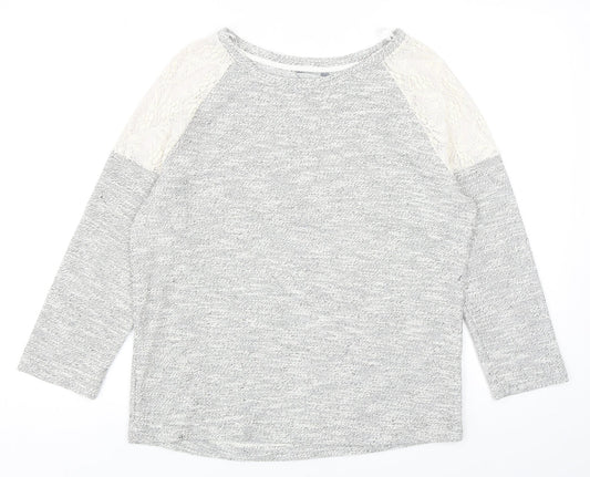 Womens UK Size 12 Peacocks Grey Pullover Jumper