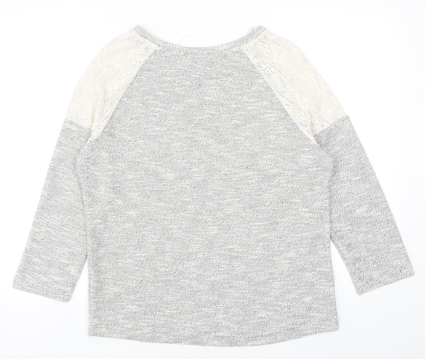 Womens UK Size 12 Peacocks Grey Pullover Jumper