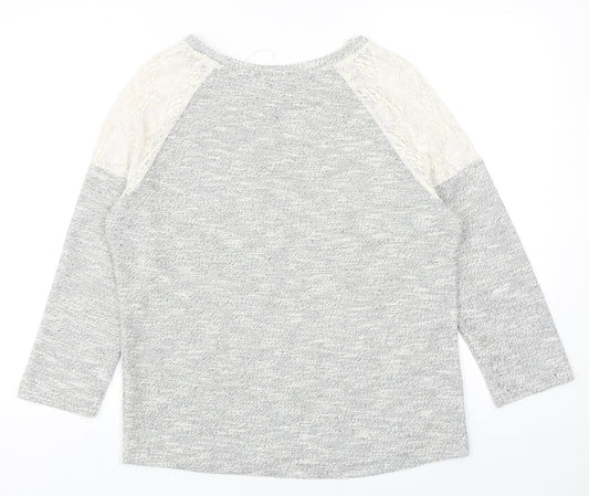 Womens UK Size 12 Peacocks Grey Pullover Jumper
