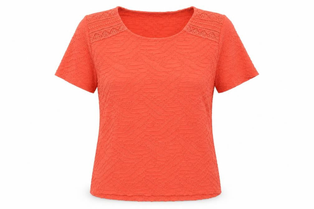 Womens UK Size M EWM Orange Basic T-Shirt