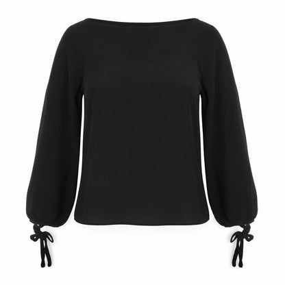Zara Womens Black Viscose Basic Blouse Size XS Round Neck