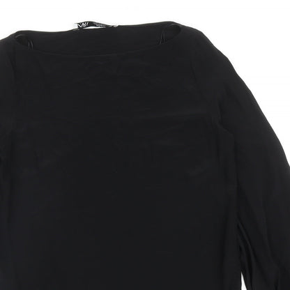 Zara Womens Black Viscose Basic Blouse Size XS Round Neck