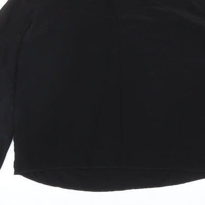 Zara Womens Black Viscose Basic Blouse Size XS Round Neck