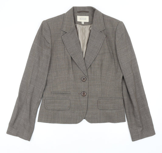 NEXT Womens Brown Wool Jacket Blazer Size 12