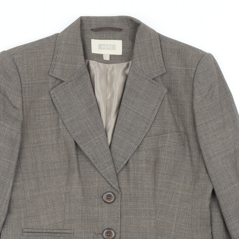 NEXT Womens Brown Wool Jacket Blazer Size 12