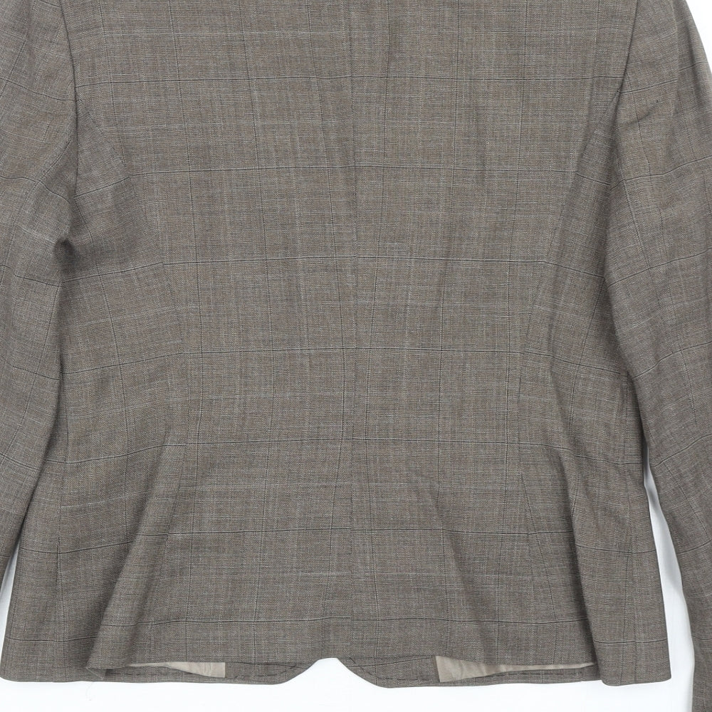 NEXT Womens Brown Wool Jacket Blazer Size 12