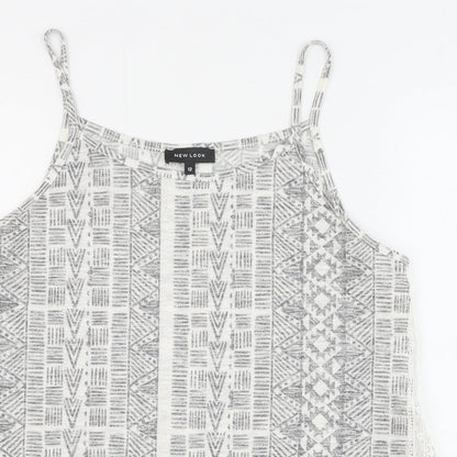 Womens UK Size 12 New Look Grey Basic Tank