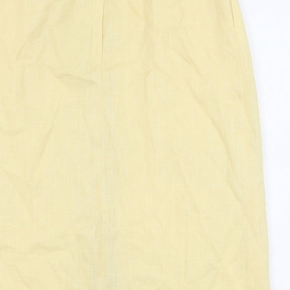 Jones New York Womens Yellow Polyester Tulip Skirt Size 10 Zip