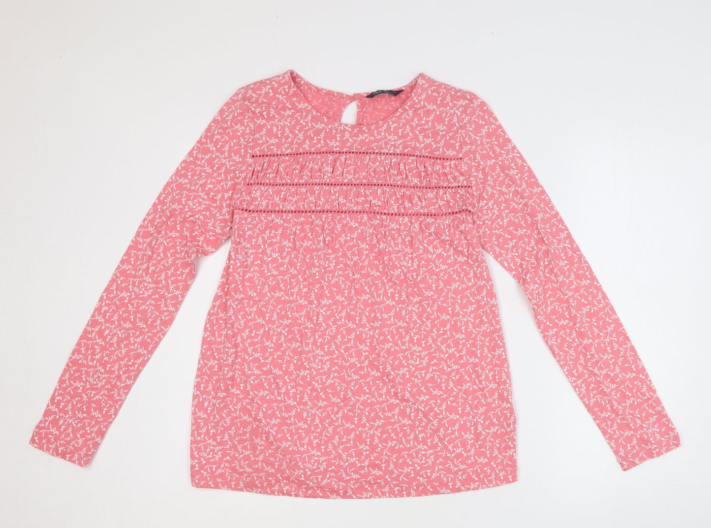 Womens UK Size 6 Marks and Spencer Pink Basic T-Shirt