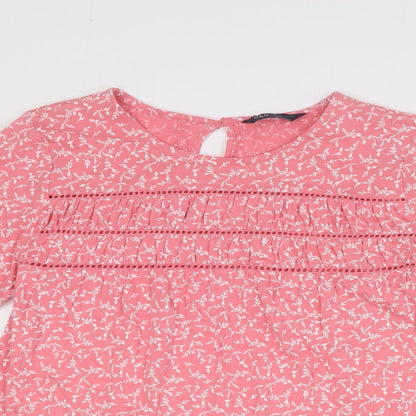Womens UK Size 6 Marks and Spencer Pink Basic T-Shirt