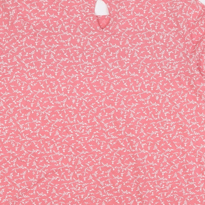 Womens UK Size 6 Marks and Spencer Pink Basic T-Shirt