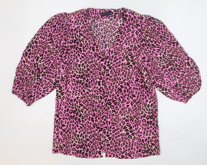 Womens UK Size 8 Marks and Spencer Pink Basic Blouse
