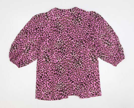 Womens UK Size 8 Marks and Spencer Pink Basic Blouse