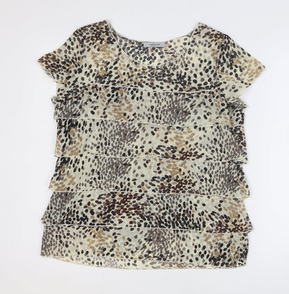 Womens UK Size 12 Preworn Brown Basic Blouse