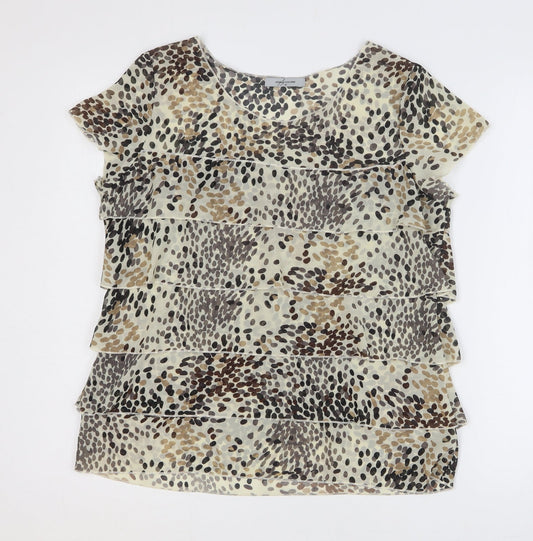 Womens UK Size 12 Preworn Brown Basic Blouse