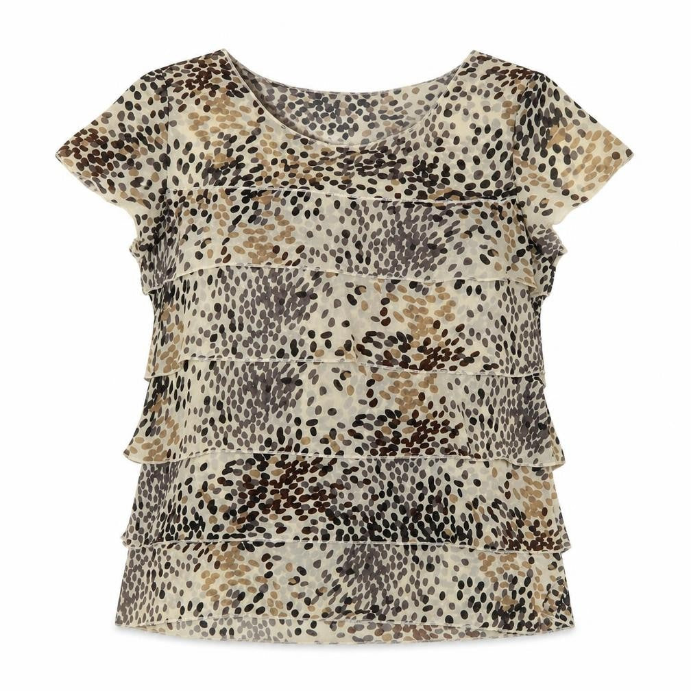 Womens UK Size 12 Preworn Brown Basic Blouse