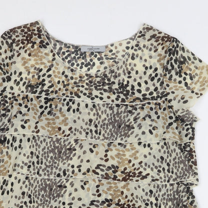 Womens UK Size 12 Preworn Brown Basic Blouse