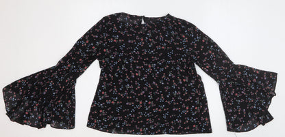 Womens UK Size 8 New Look Black Basic Blouse