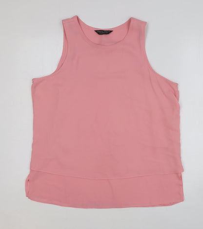 Womens UK Size 16 Dorothy Perkins Pink Basic Tank